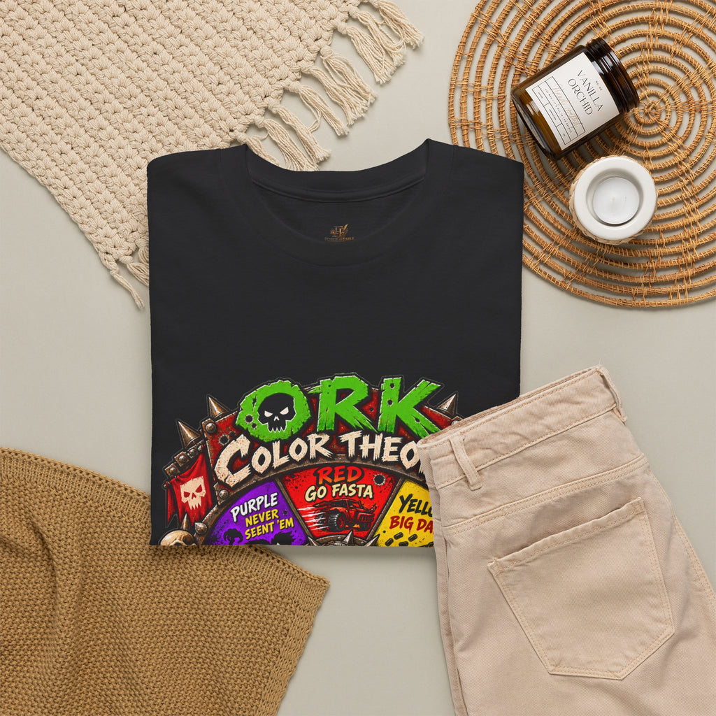 Green-Skin Color Theory T-Shirt – Funny Tabletop Wargaming Tee | Ork Fantasy Sci-Fi Gamer Shirt