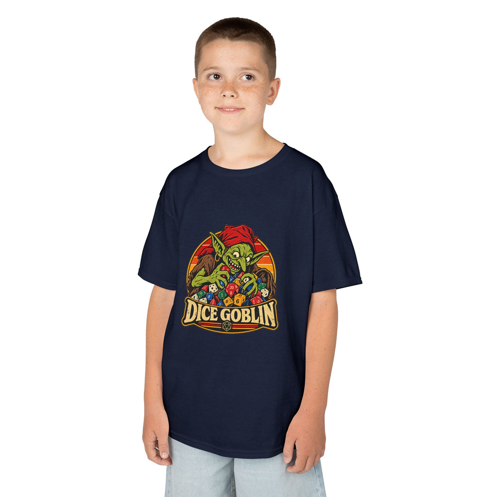 Kids Dice Goblin T-Shirt | Cute Tabletop RPG Gaming Tee