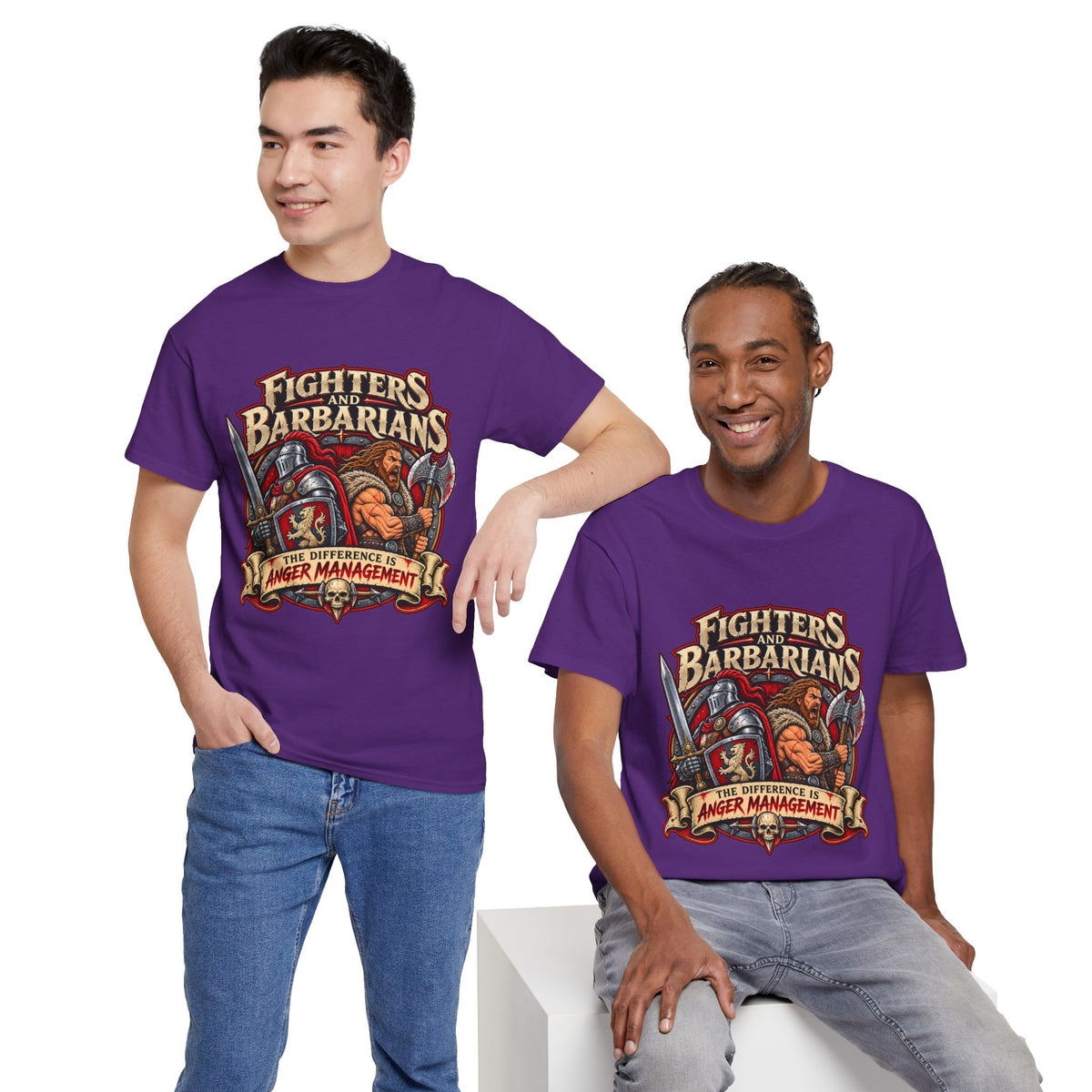 Fighters & Barbarians RPG Tee | The Difference Is Anger Management