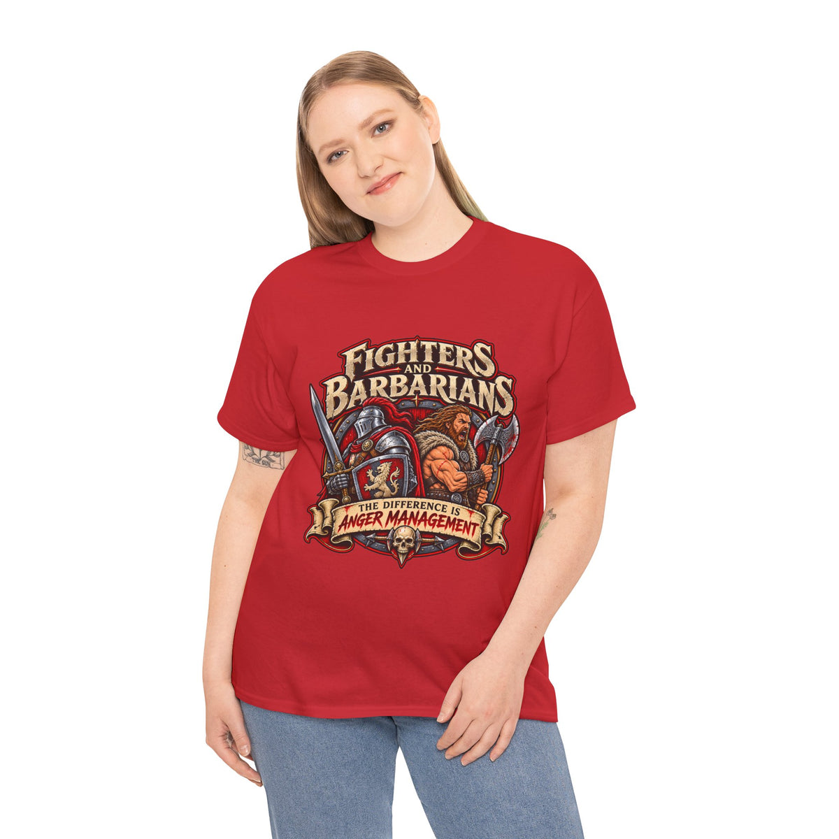 Fighters & Barbarians RPG Tee | The Difference Is Anger Management