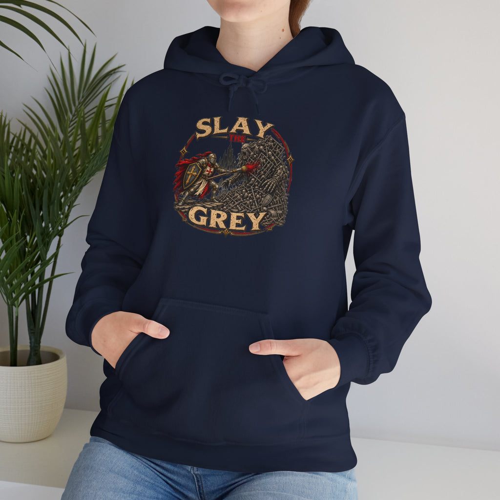Slay the Grey Hoodie | Fantasy Miniature Painting Graphic Pullover