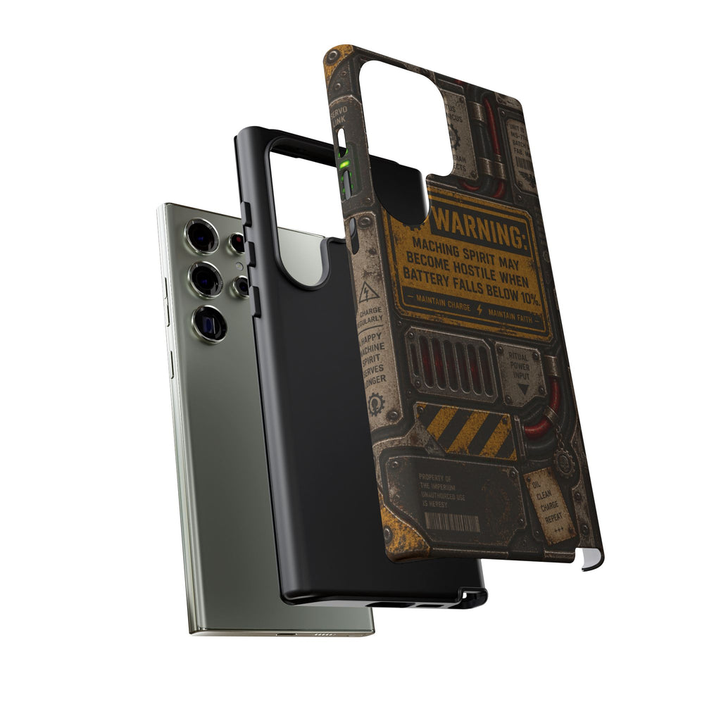 Machine Spirit Warning Phone Case | Grimdark Sci-Fi Design