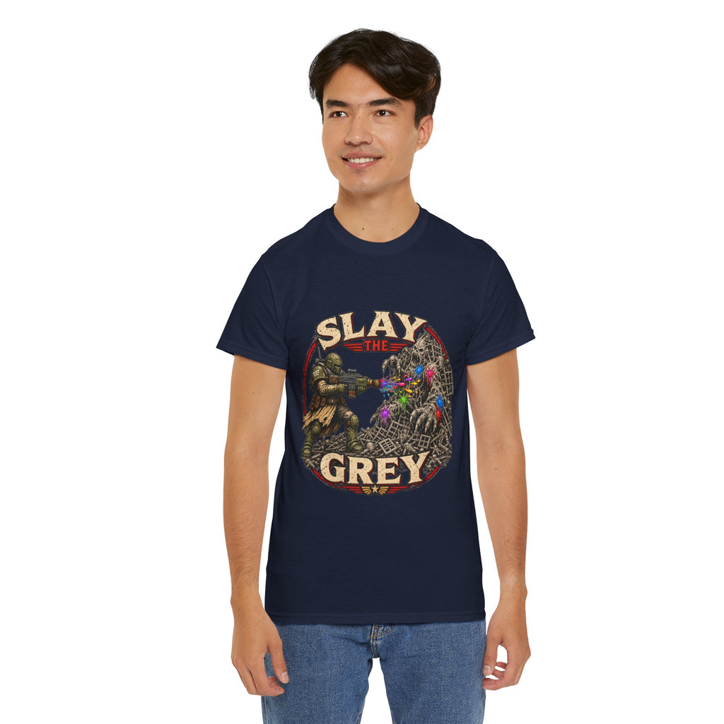 Slay the Grey Sci-Fi Miniature Painting T-Shirt | Hobbyist Tee