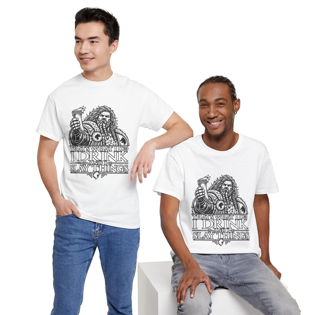 I Drink, I Slay Things Shirt – Space Wolf Humor & Tabletop Gaming Tee