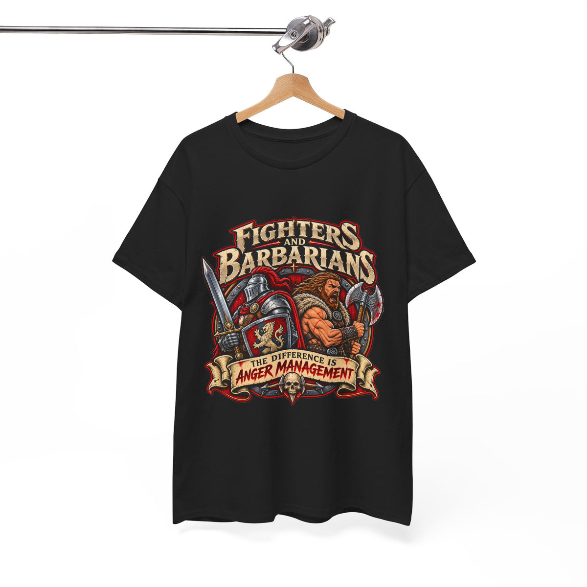Fighters & Barbarians RPG Tee | The Difference Is Anger Management