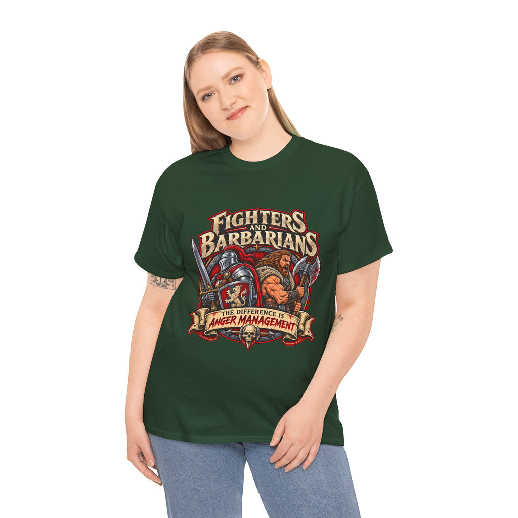Fighters & Barbarians RPG Tee | The Difference Is Anger Management