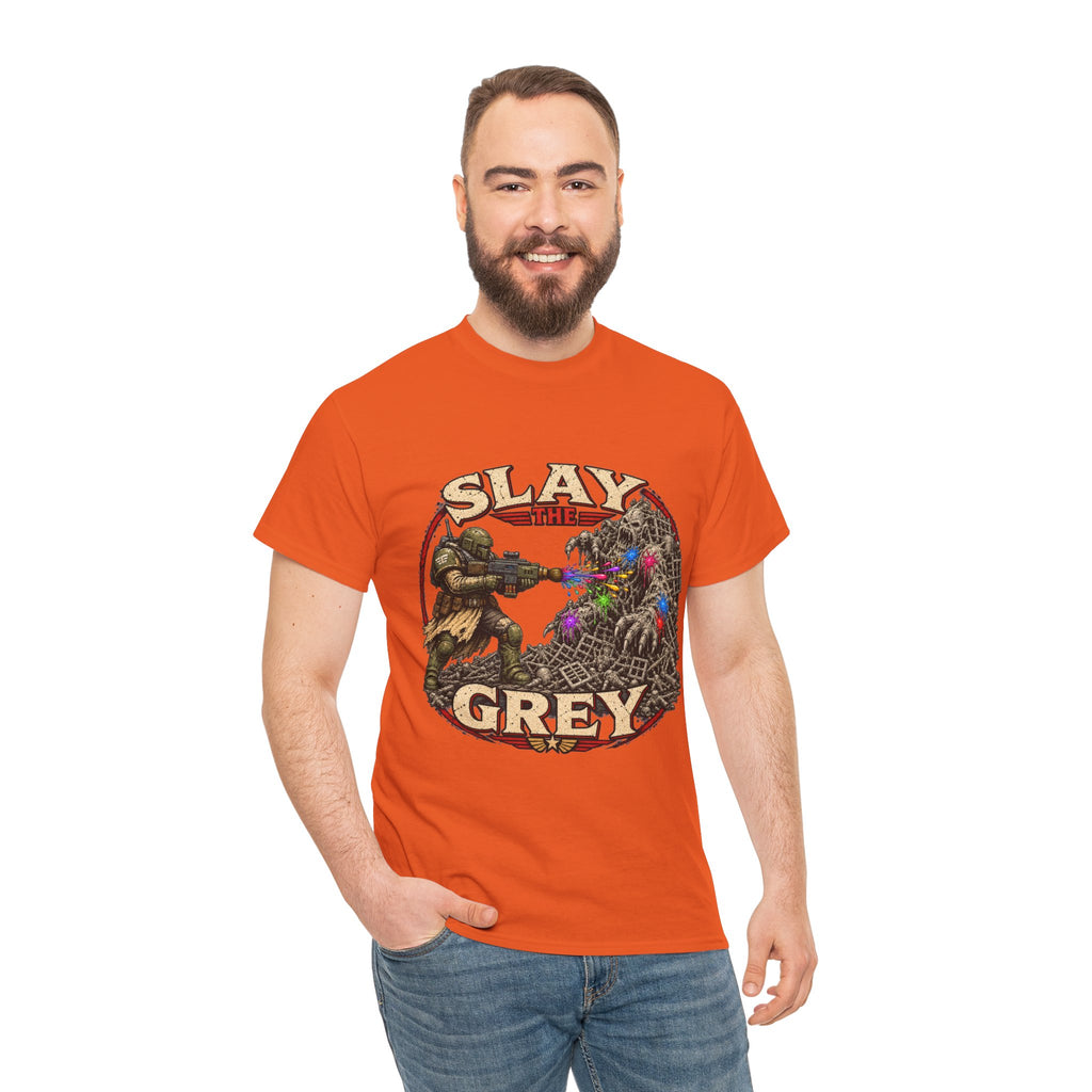 Slay the Grey Sci-Fi Miniature Painting T-Shirt | Hobbyist Tee