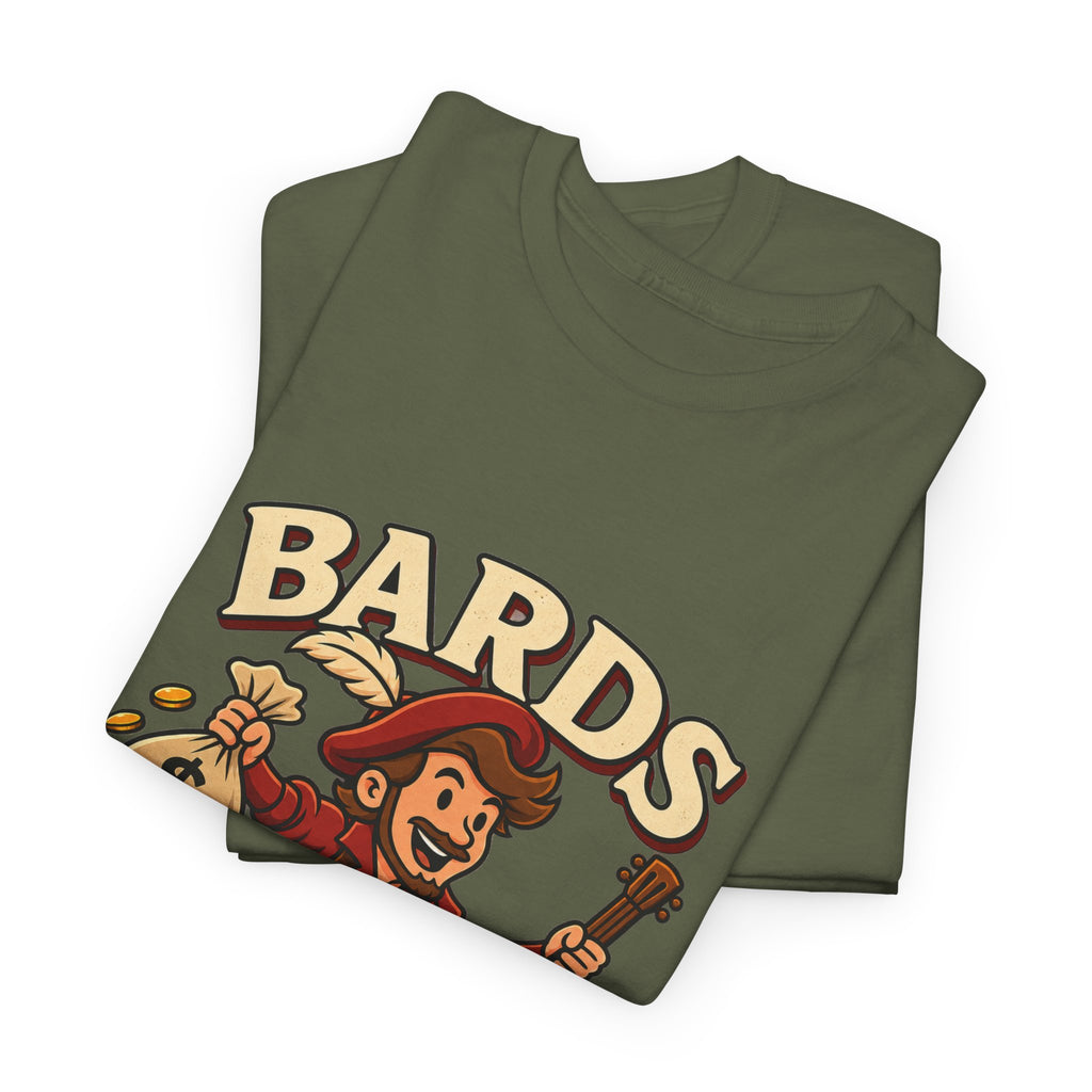 Bards: We Lute, Loot & Scoot T-Shirt | Funny Fantasy RPG Tee
