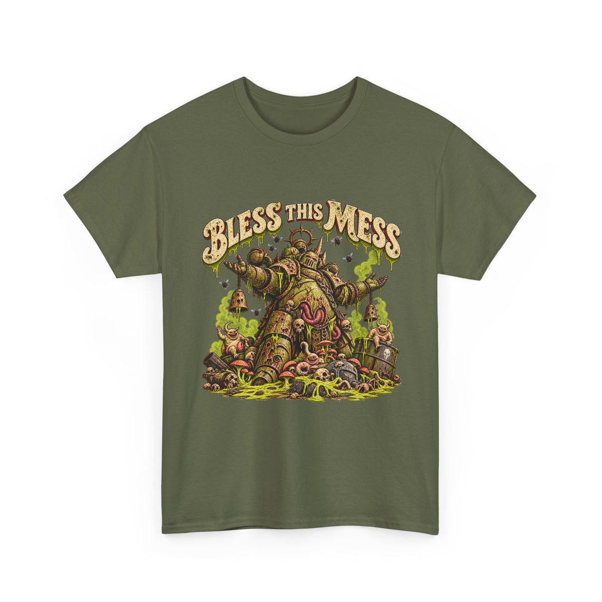 Bless This Mess Grimdark Warrior T-Shirt | Funny Fantasy Wargaming Tee