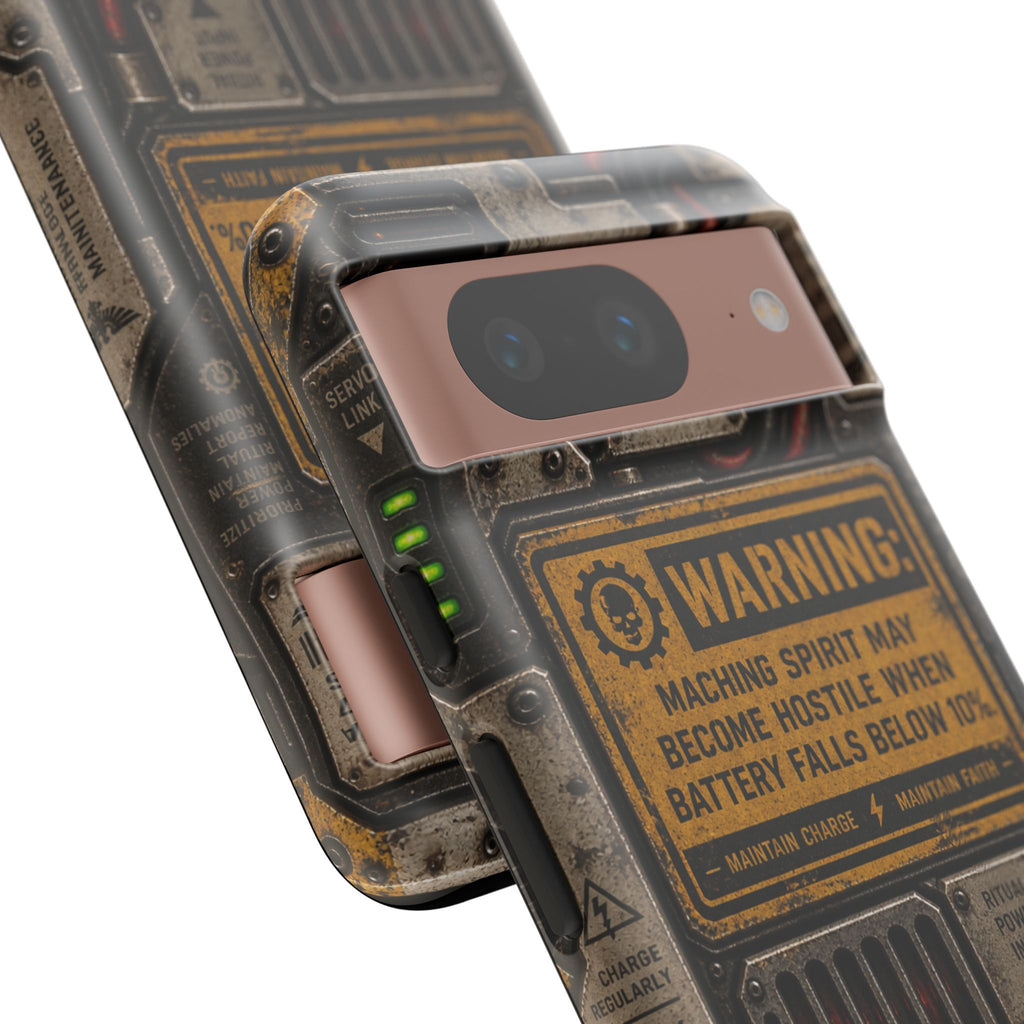 Machine Spirit Warning Phone Case | Grimdark Sci-Fi Design