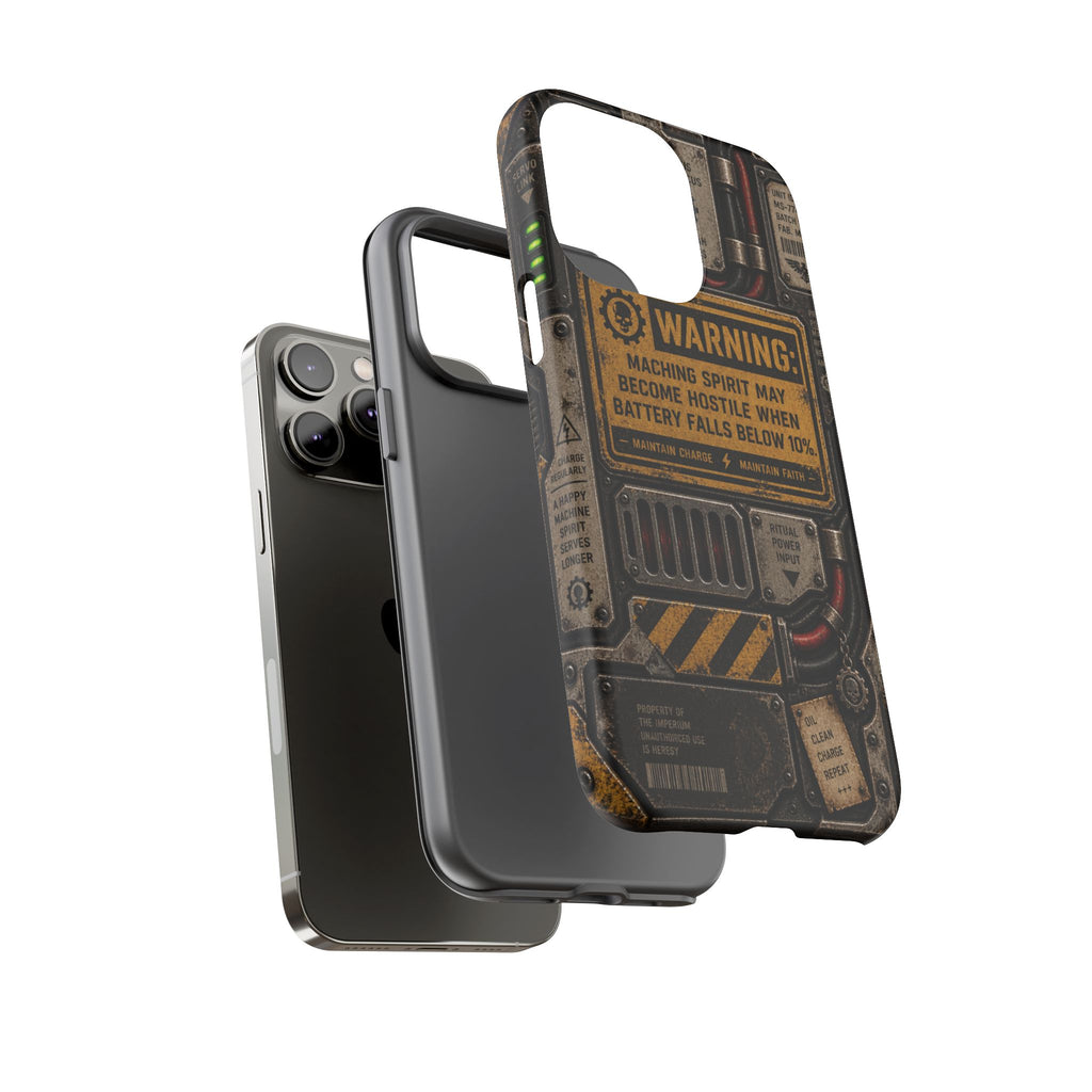 Machine Spirit Warning Phone Case | Grimdark Sci-Fi Design