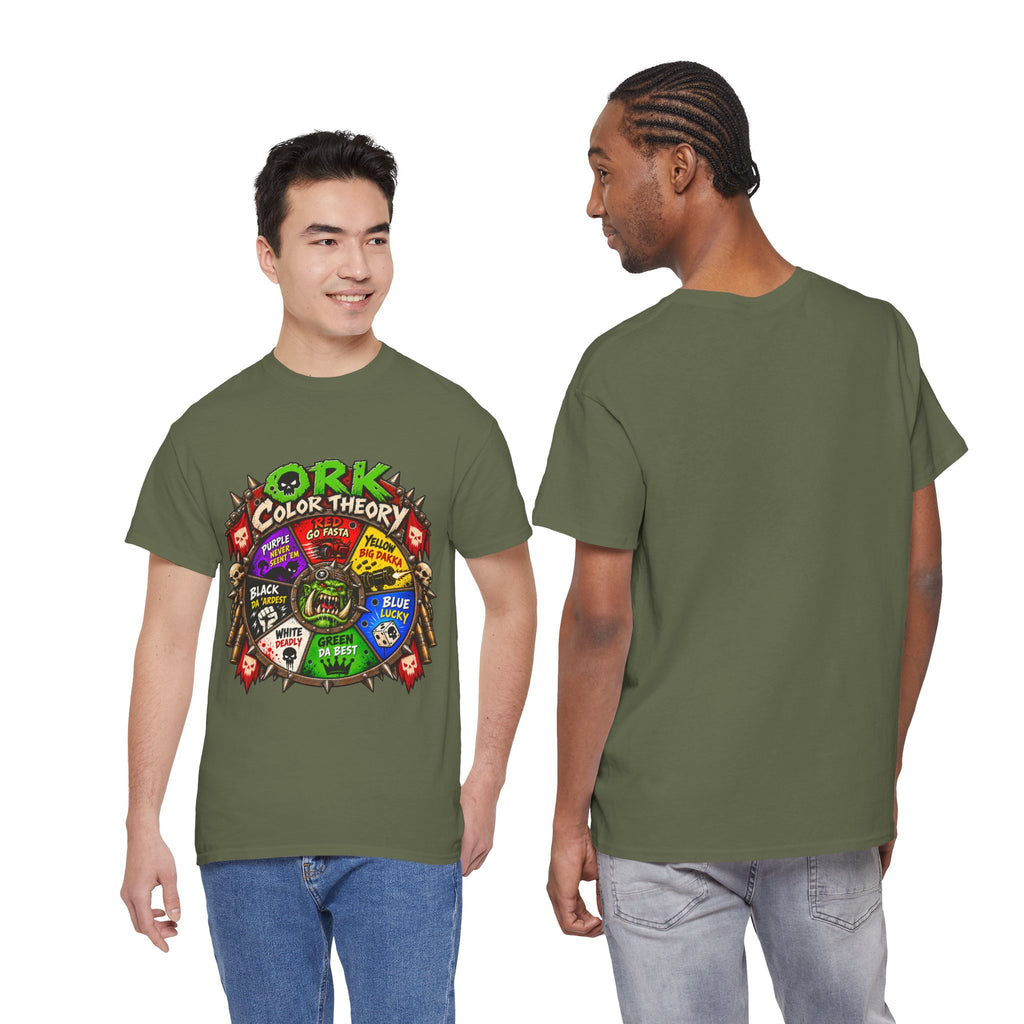 Green-Skin Color Theory T-Shirt – Funny Tabletop Wargaming Tee | Ork Fantasy Sci-Fi Gamer Shirt