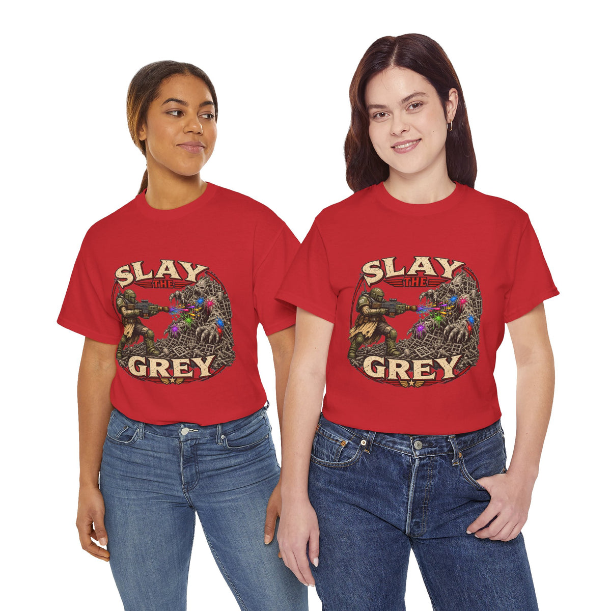 Slay the Grey Sci-Fi Miniature Painting T-Shirt | Hobbyist Tee