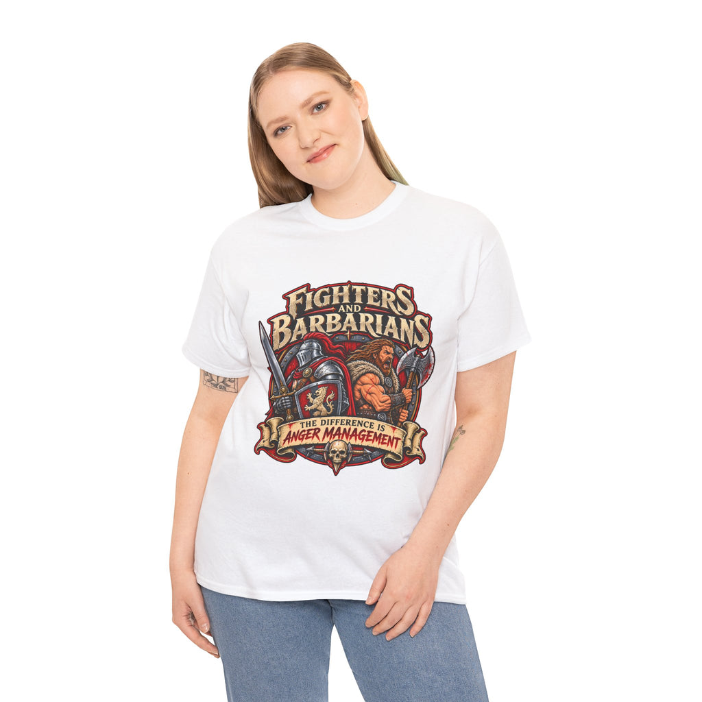 Fighters & Barbarians RPG Tee | The Difference Is Anger Management