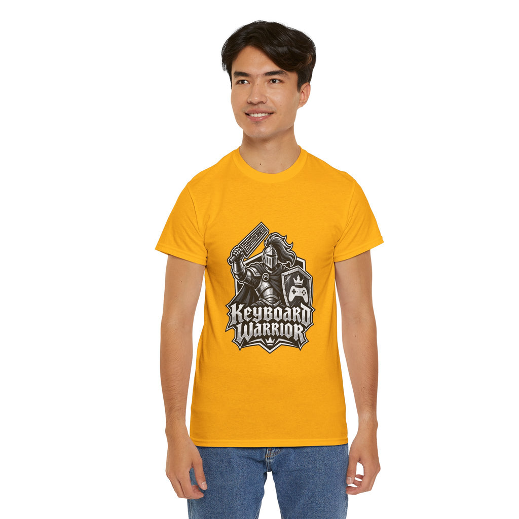 Keyboard Warrior T Shirt Funny Video Gamer Knight Graphic Tee