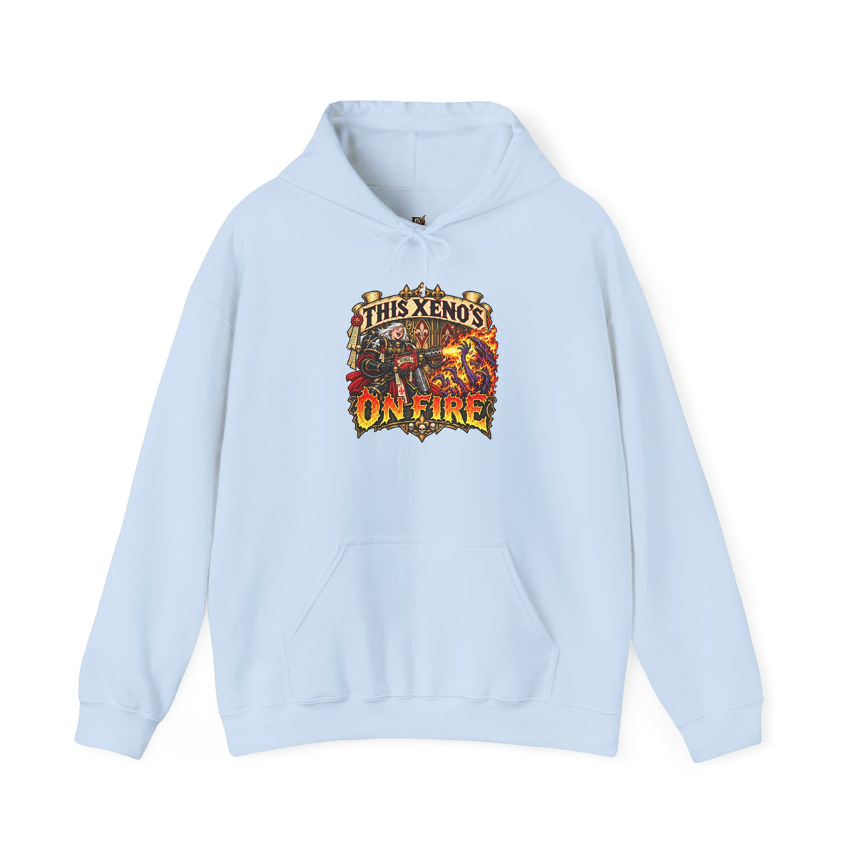 This Xeno’s On Fire Hoodie | Battle Sisters Grimdark Sci-Fi Warhammer Inspired Pullover