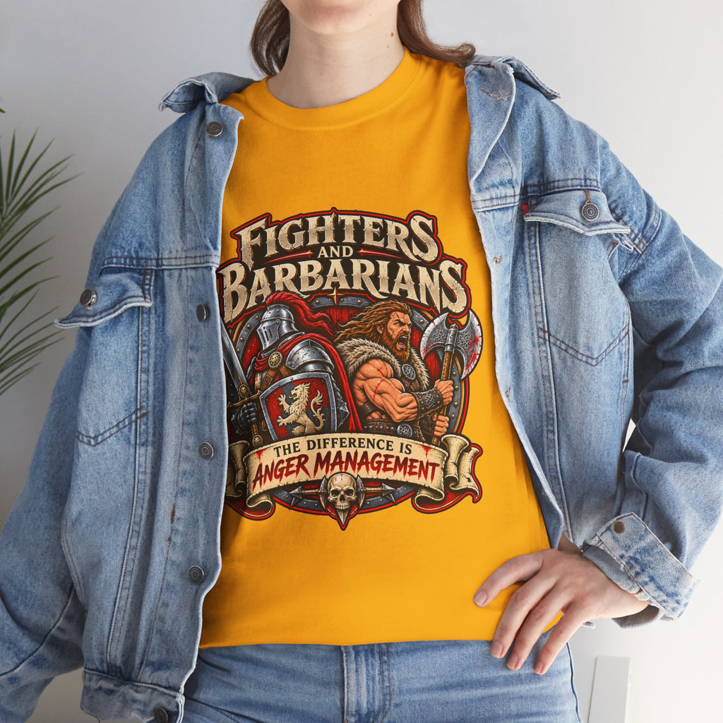 Fighters & Barbarians RPG Tee | The Difference Is Anger Management