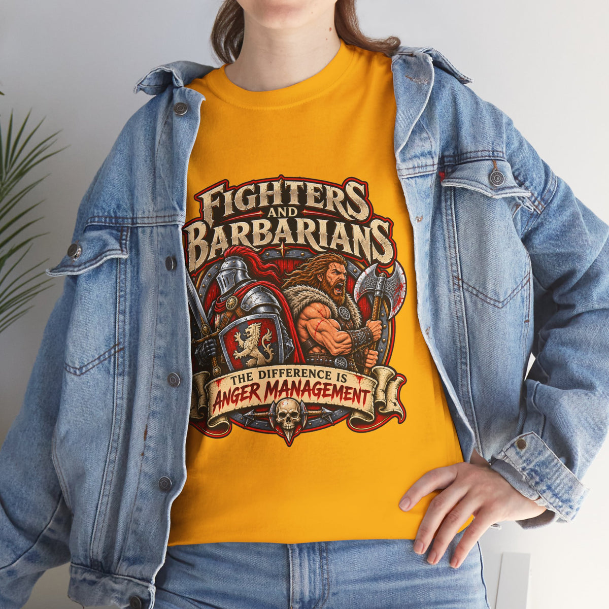 Fighters & Barbarians RPG Tee | The Difference Is Anger Management