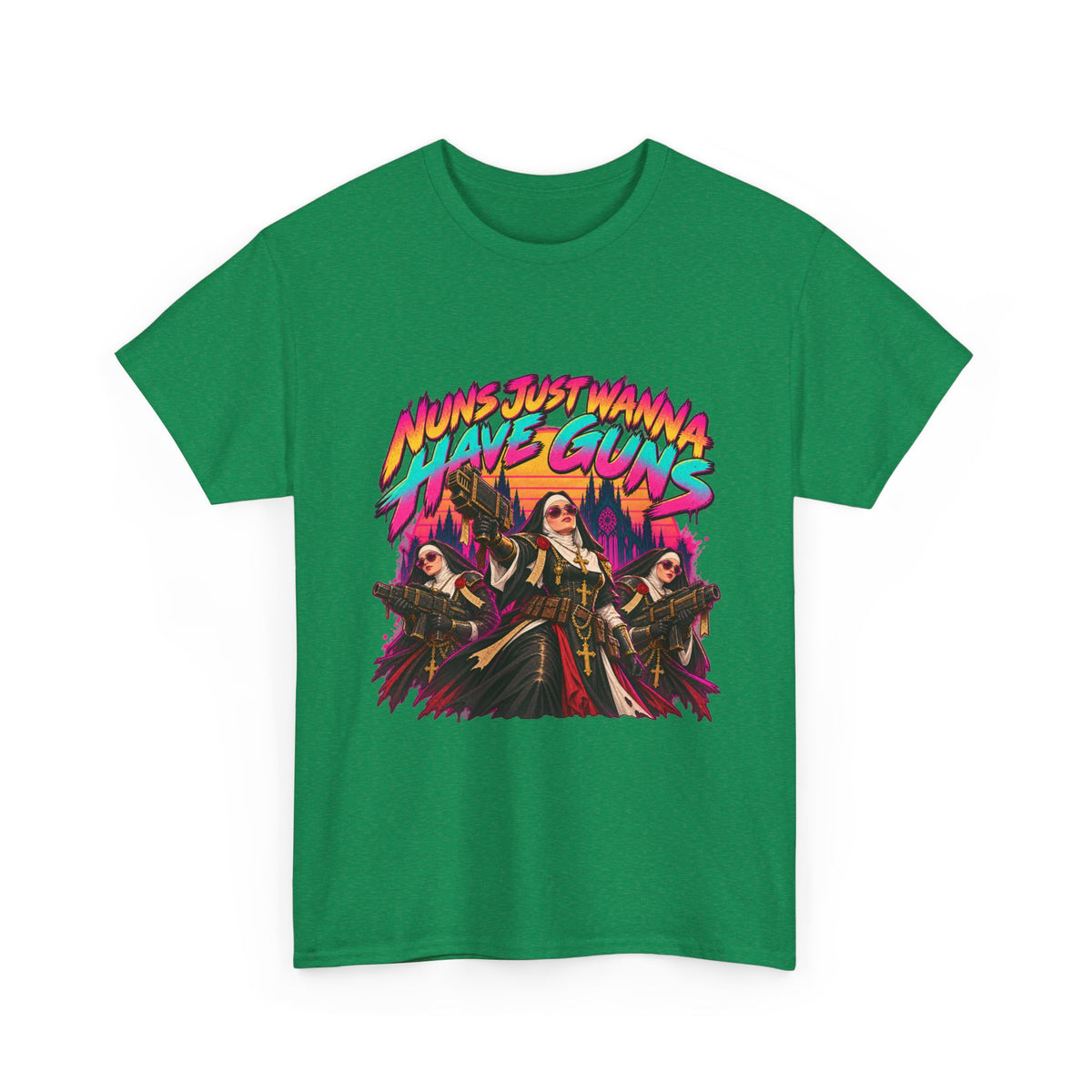 Nuns Just Wanna Have Guns T-Shirt | Funny Grimdark Sci-Fi Tee