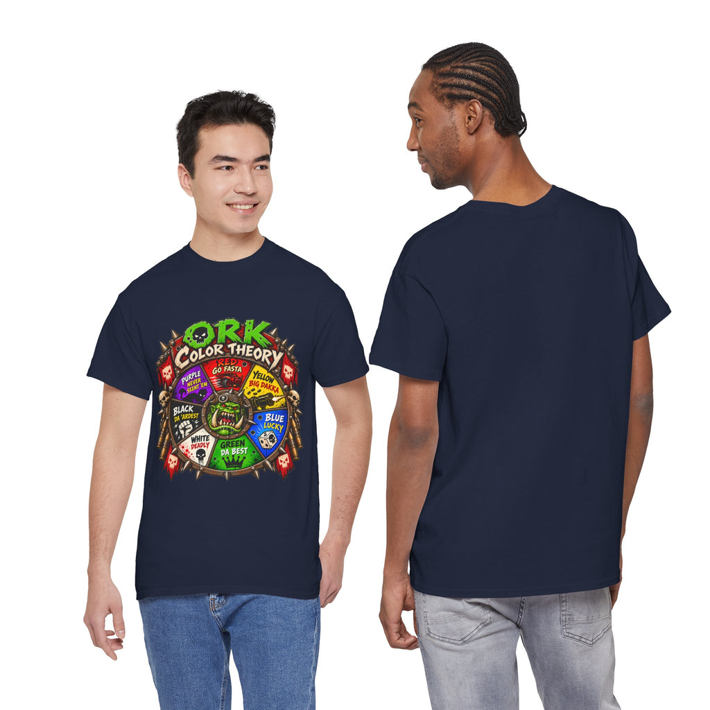 Green-Skin Color Theory T-Shirt – Funny Tabletop Wargaming Tee | Ork Fantasy Sci-Fi Gamer Shirt