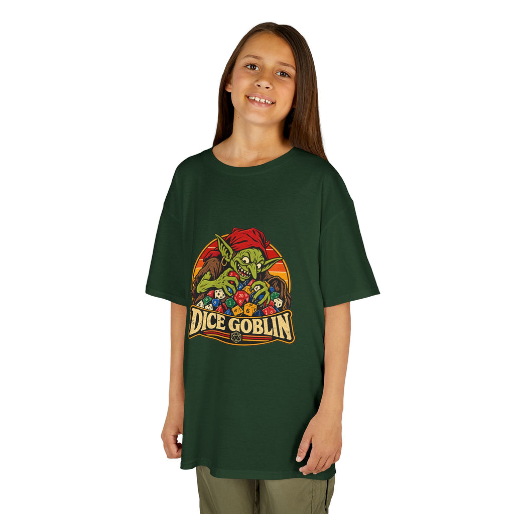 Kids Dice Goblin T-Shirt | Cute Tabletop RPG Gaming Tee