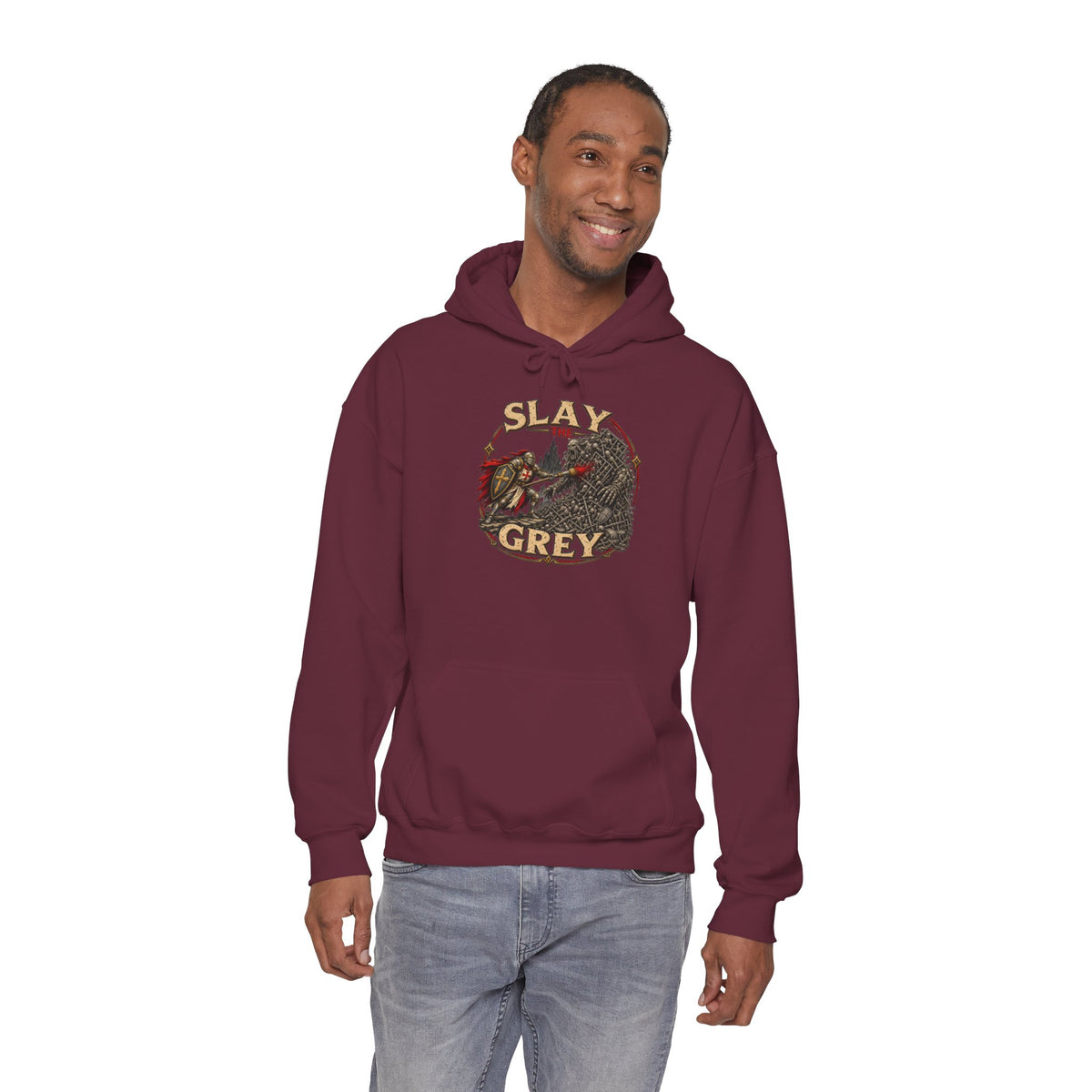 Slay the Grey Hoodie | Fantasy Miniature Painting Graphic Pullover