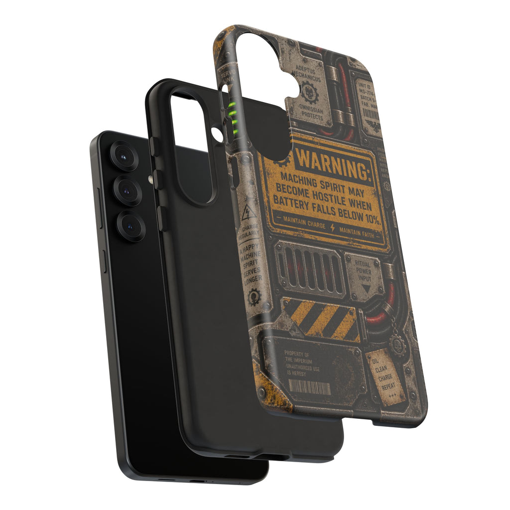 Machine Spirit Warning Phone Case | Grimdark Sci-Fi Design