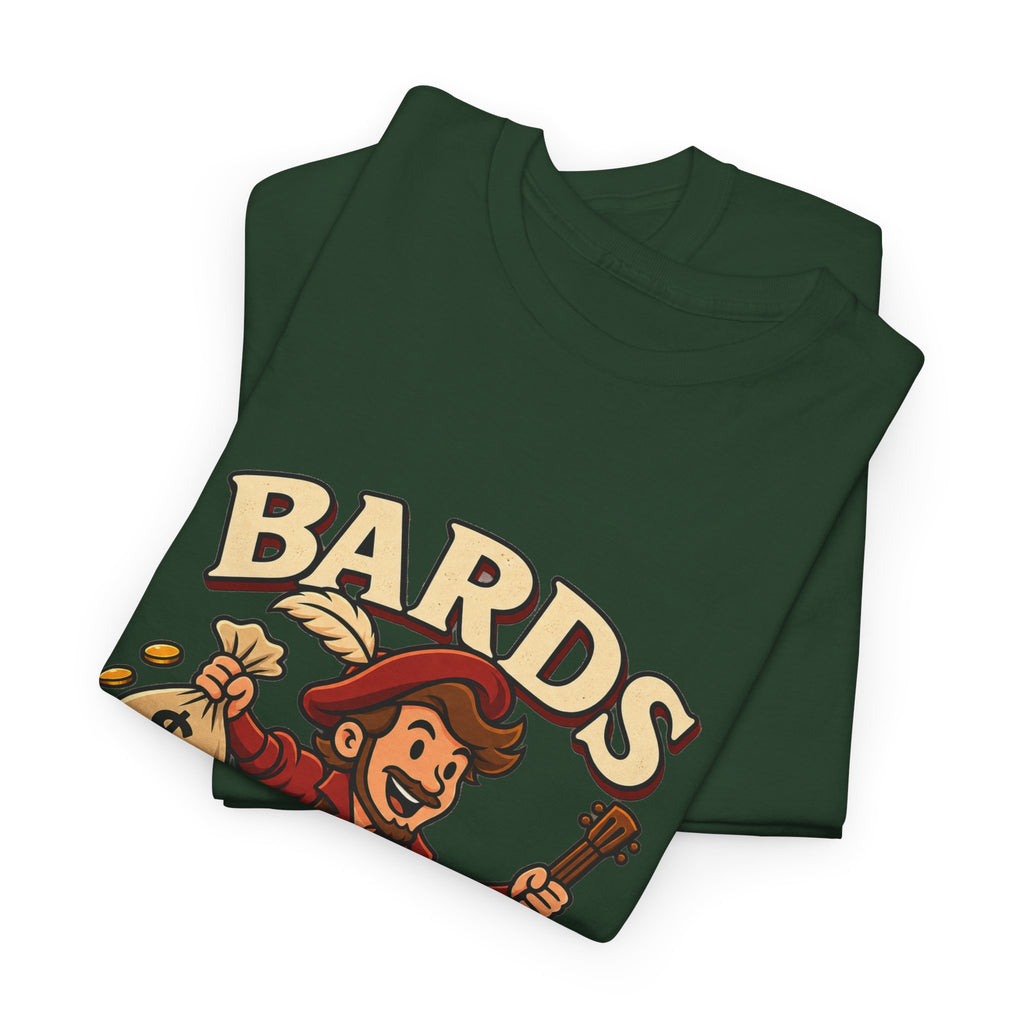 Bards: We Lute, Loot & Scoot T-Shirt | Funny Fantasy RPG Tee
