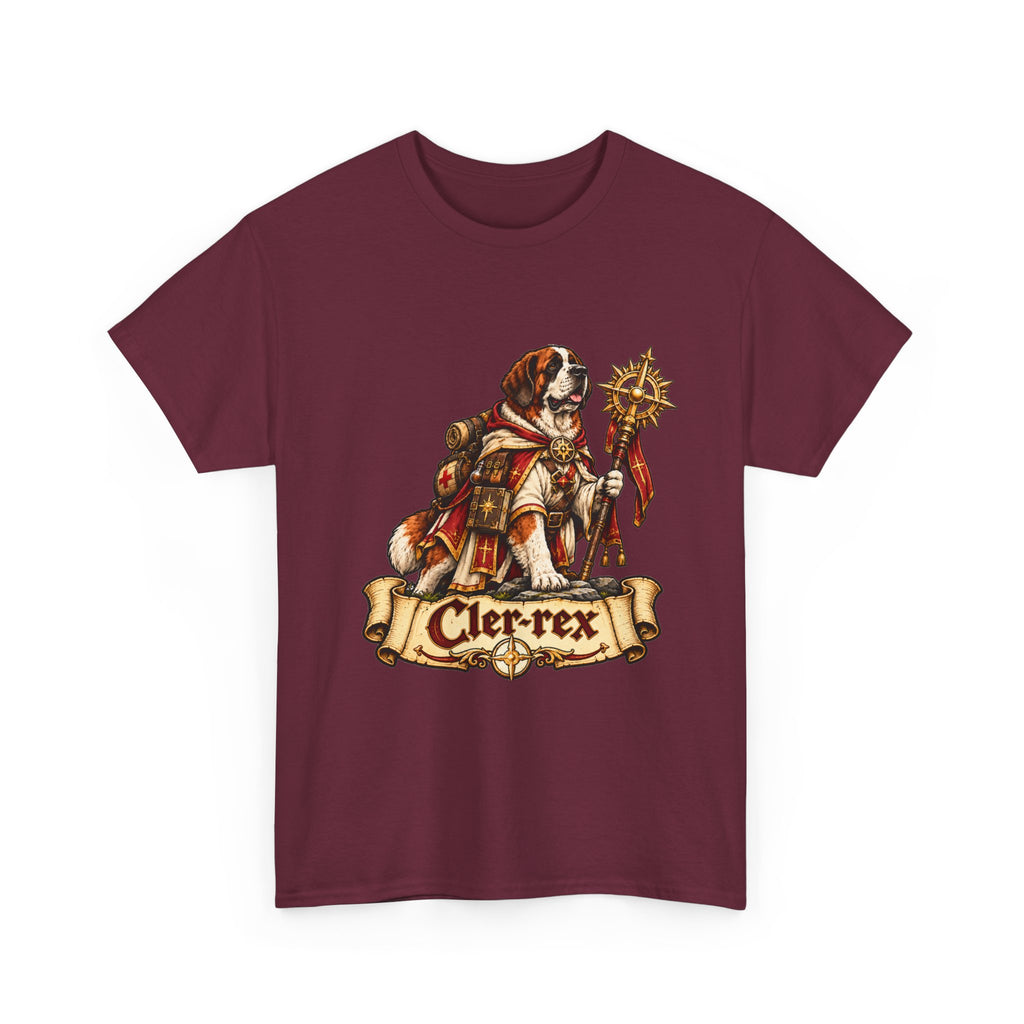 Cler Rex Dog T Shirt Funny Cleric Fantasy Tee