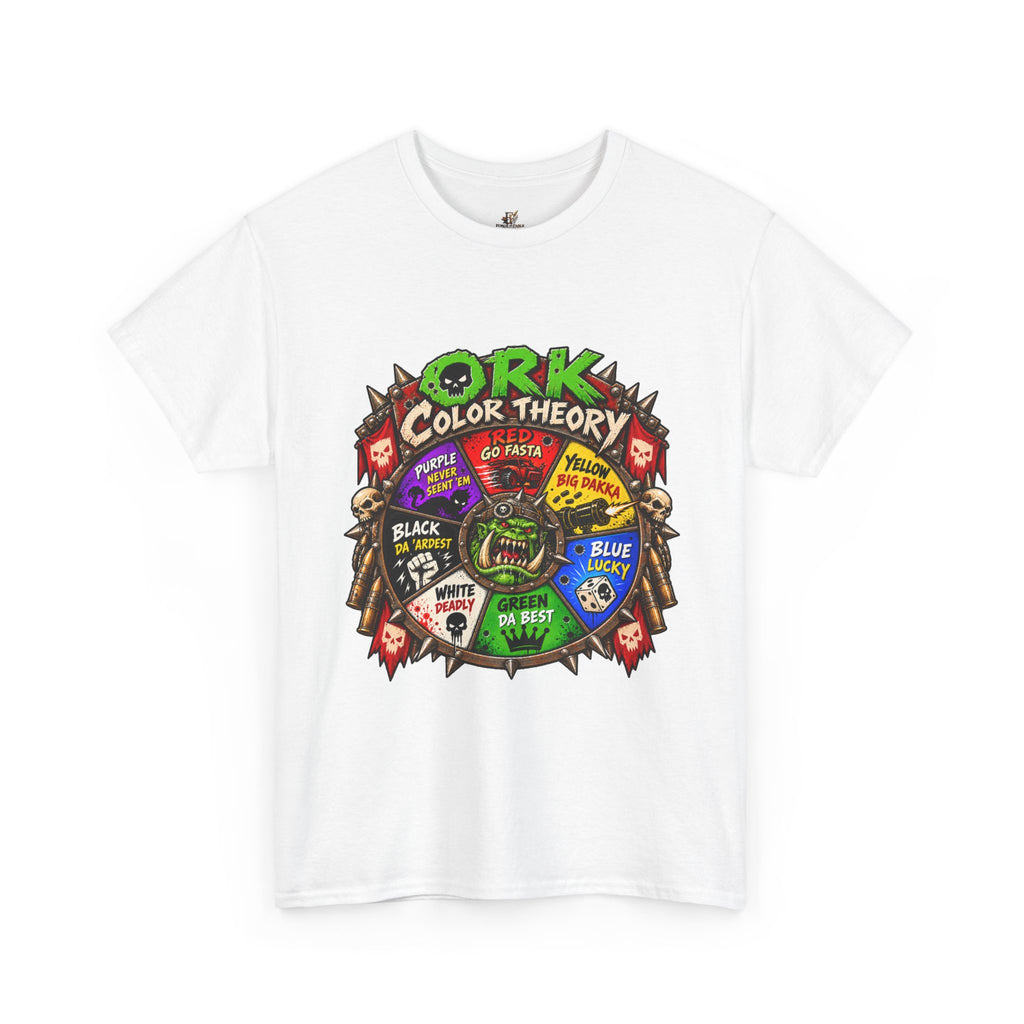 Green-Skin Color Theory T-Shirt – Funny Tabletop Wargaming Tee | Ork Fantasy Sci-Fi Gamer Shirt