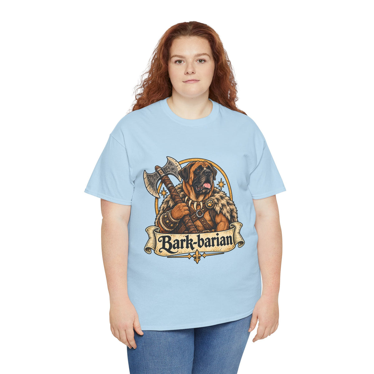 Bark Barian Dog T Shirt Funny Barbarian Fantasy Tee