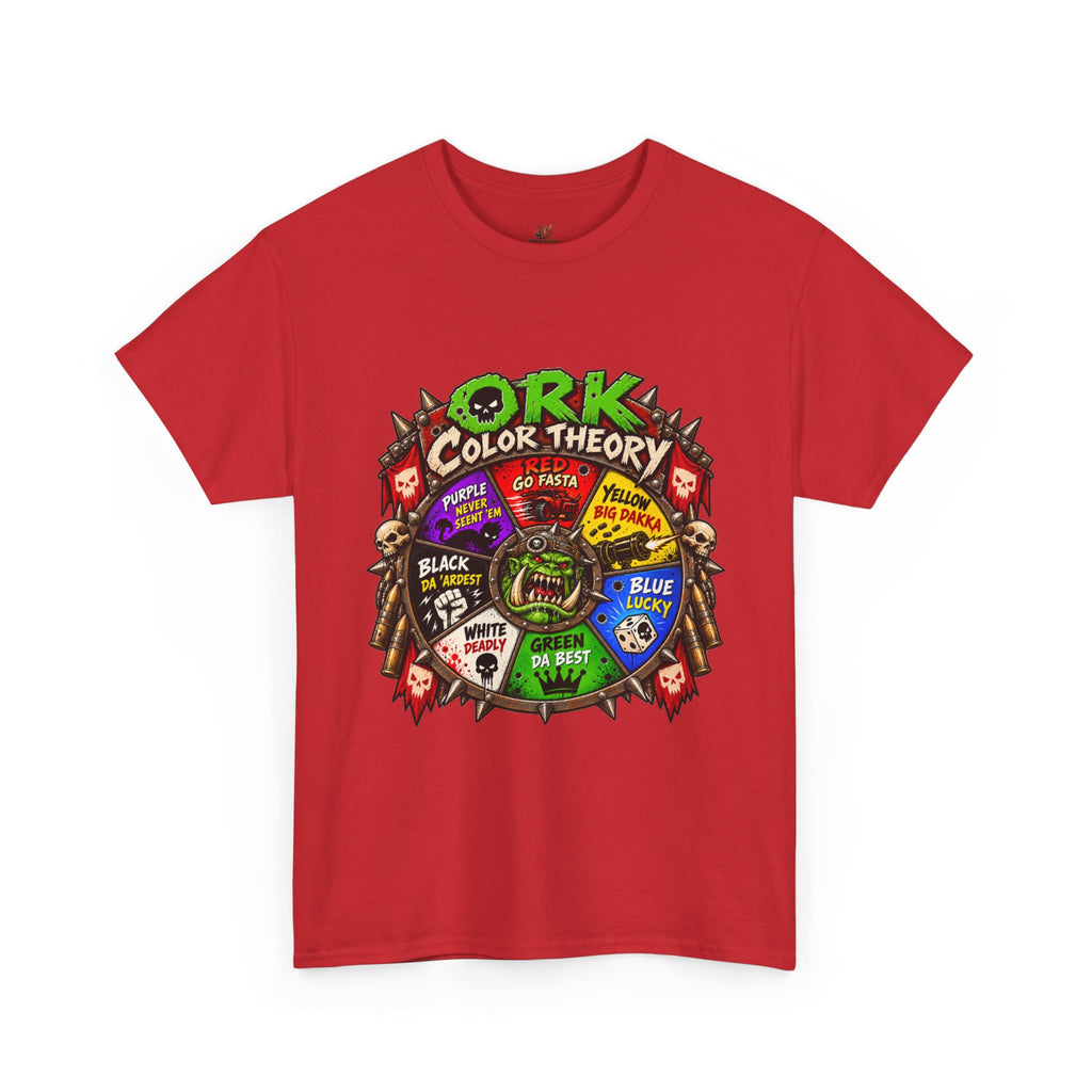 Green-Skin Color Theory T-Shirt – Funny Tabletop Wargaming Tee | Ork Fantasy Sci-Fi Gamer Shirt