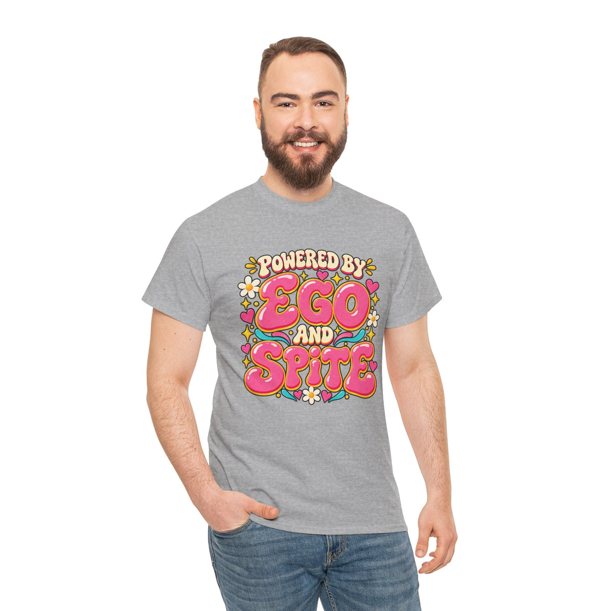 Powered by Ego and Spite Graphic T-Shirt