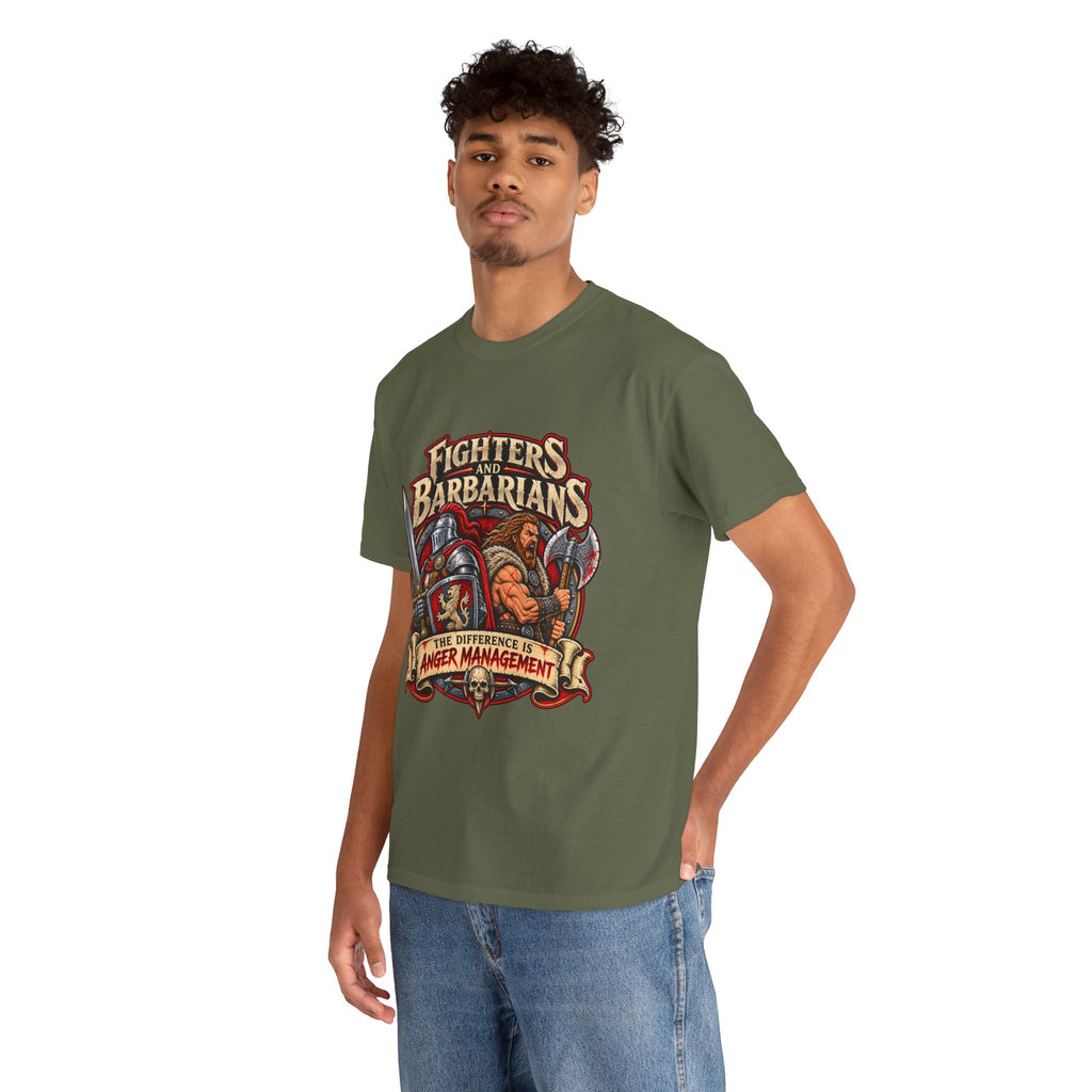 Fighters & Barbarians RPG Tee | The Difference Is Anger Management