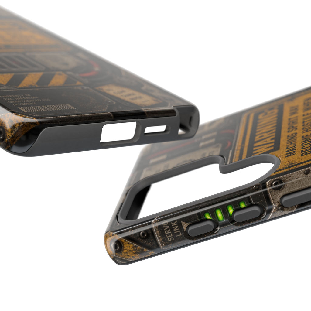Machine Spirit Warning Phone Case | Grimdark Sci-Fi Design