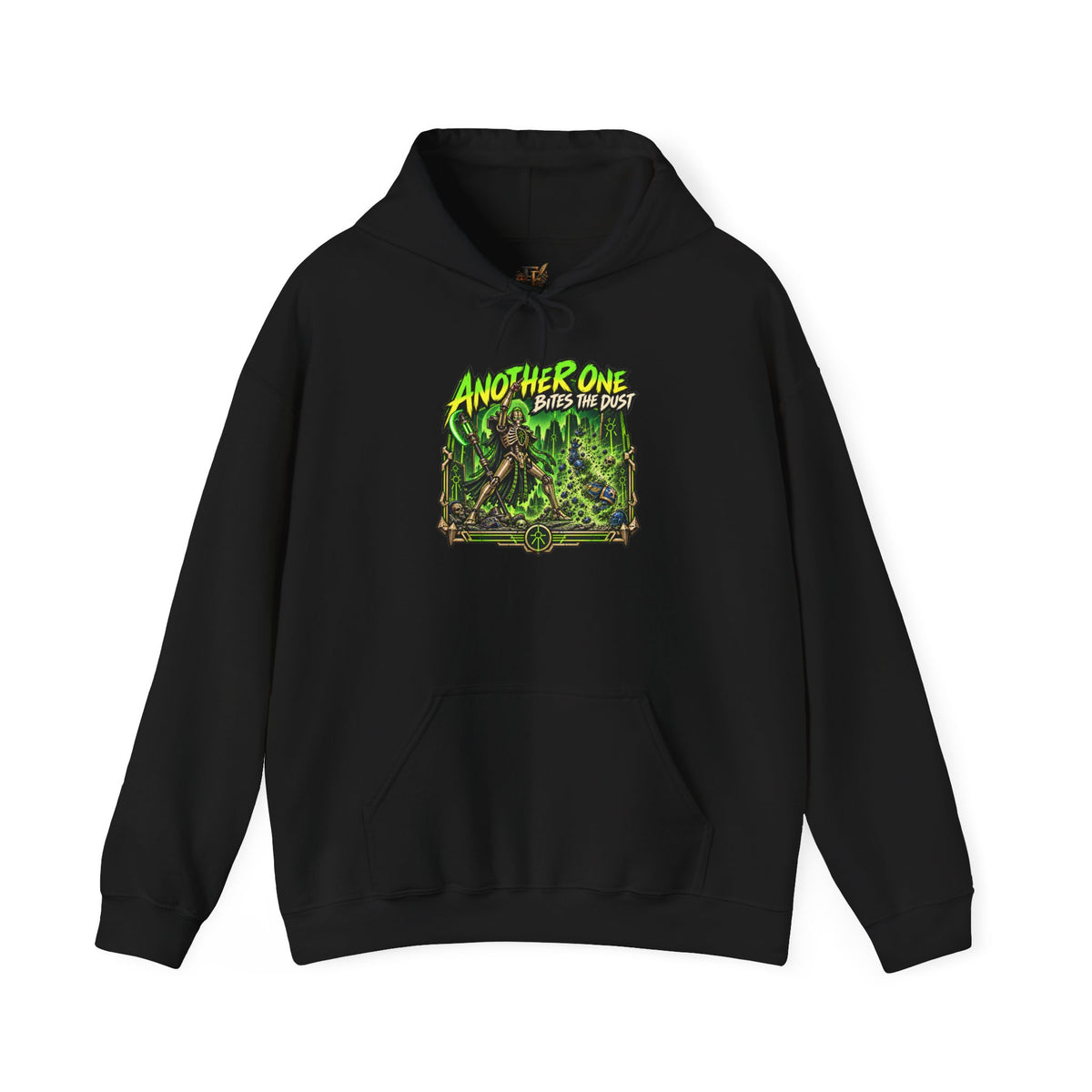 Another One Bites the Dust Hoodie | Grimdark Warhammer Necron Inspired Sci-Fi Gaming Pullover