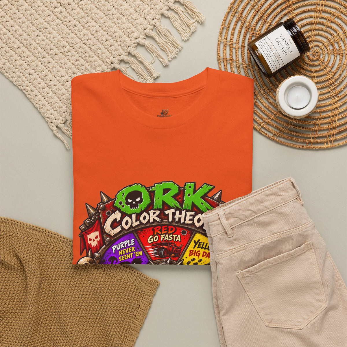 Green-Skin Color Theory T-Shirt – Funny Tabletop Wargaming Tee | Ork Fantasy Sci-Fi Gamer Shirt