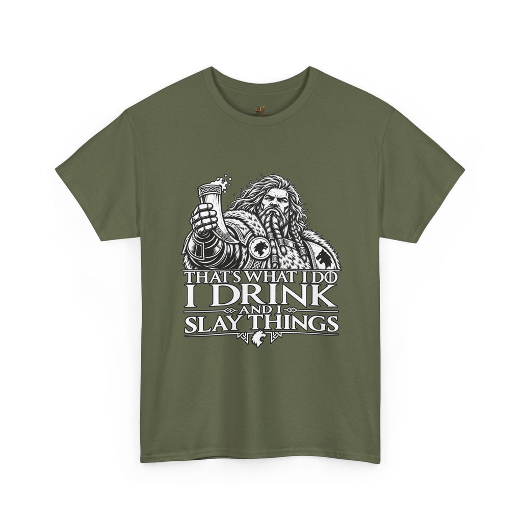 I Drink, I Slay Things Shirt – Space Wolf Humor & Tabletop Gaming Tee