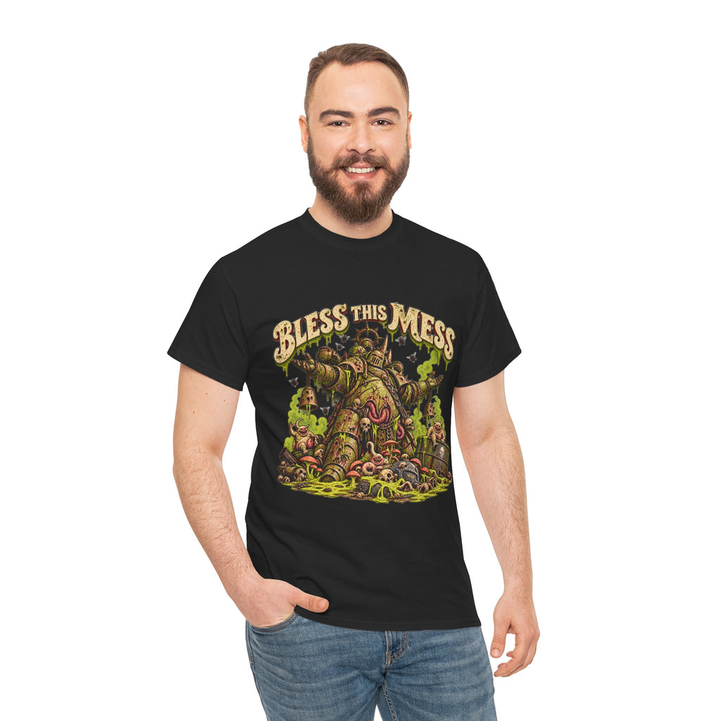 Bless This Mess Grimdark Warrior T-Shirt | Funny Fantasy Wargaming Tee