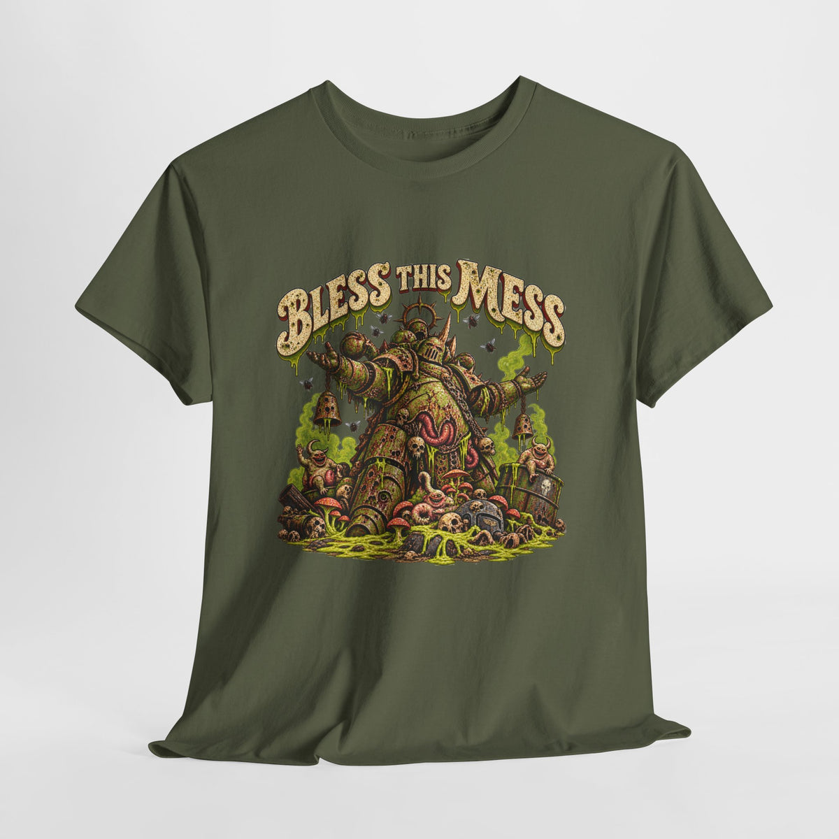 Bless This Mess Grimdark Warrior T-Shirt | Funny Fantasy Wargaming Tee
