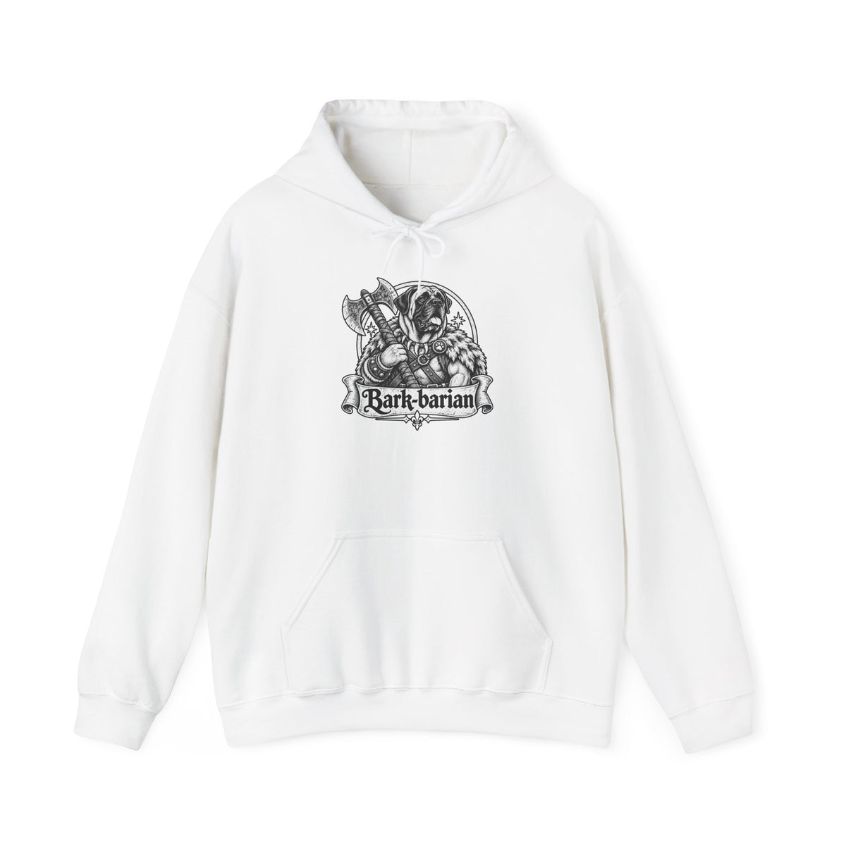 Bark-barian Dog Hoodie – Barbarian Fantasy RPG Pullover