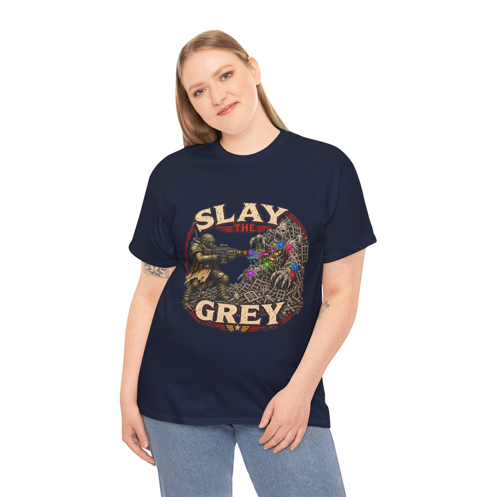 Slay the Grey Sci-Fi Miniature Painting T-Shirt | Hobbyist Tee