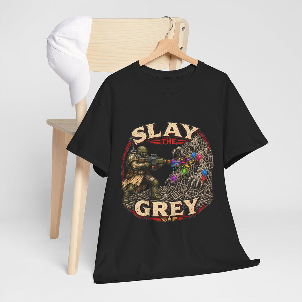 Slay the Grey Sci-Fi Miniature Painting T-Shirt | Hobbyist Tee