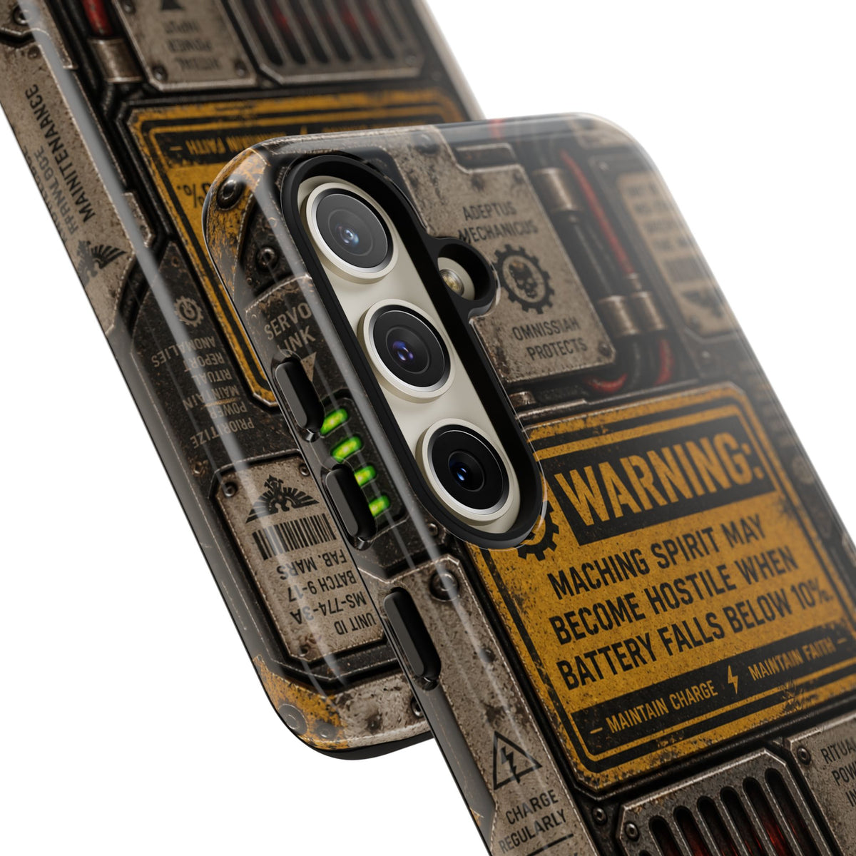 Machine Spirit Warning Phone Case | Grimdark Sci-Fi Design