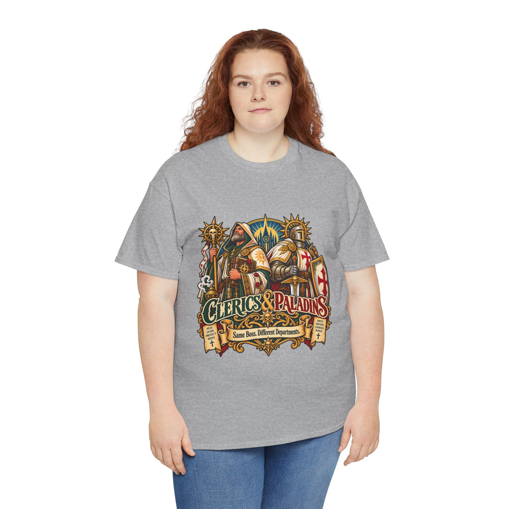 Clerics & Paladins RPG Tee | Same Boss, Different Departments