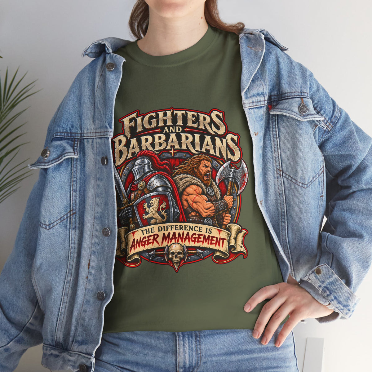 Fighters & Barbarians RPG Tee | The Difference Is Anger Management