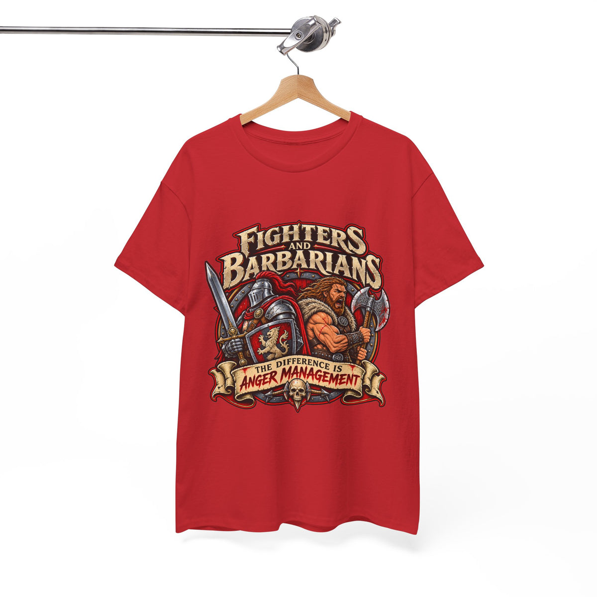 Fighters & Barbarians RPG Tee | The Difference Is Anger Management