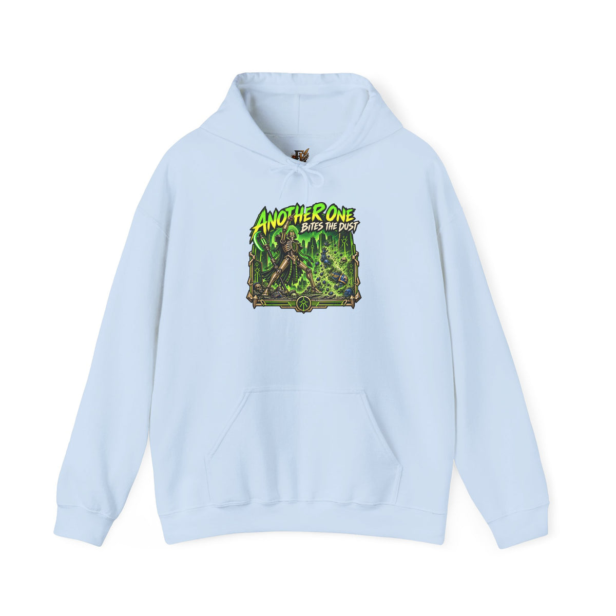 Another One Bites the Dust Hoodie | Grimdark Warhammer Necron Inspired Sci-Fi Gaming Pullover