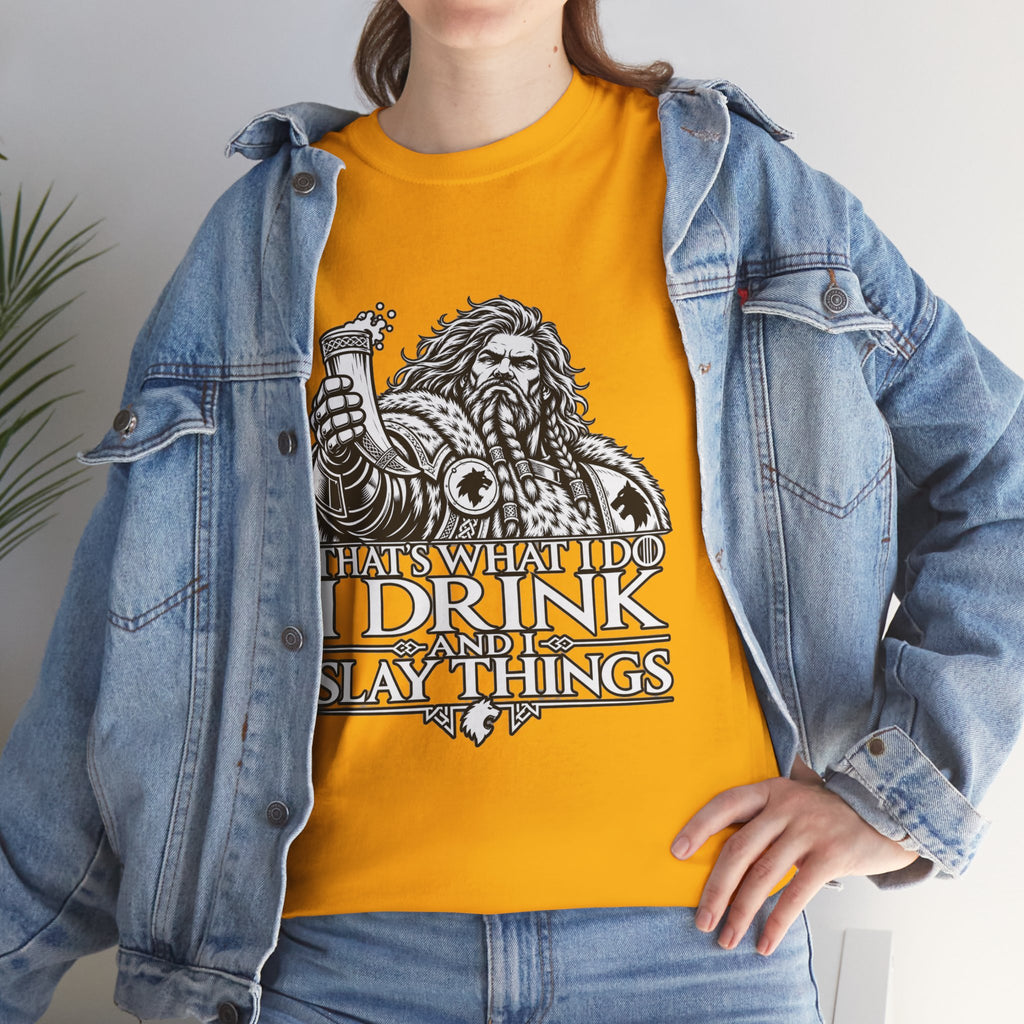 I Drink, I Slay Things Shirt – Space Wolf Humor & Tabletop Gaming Tee