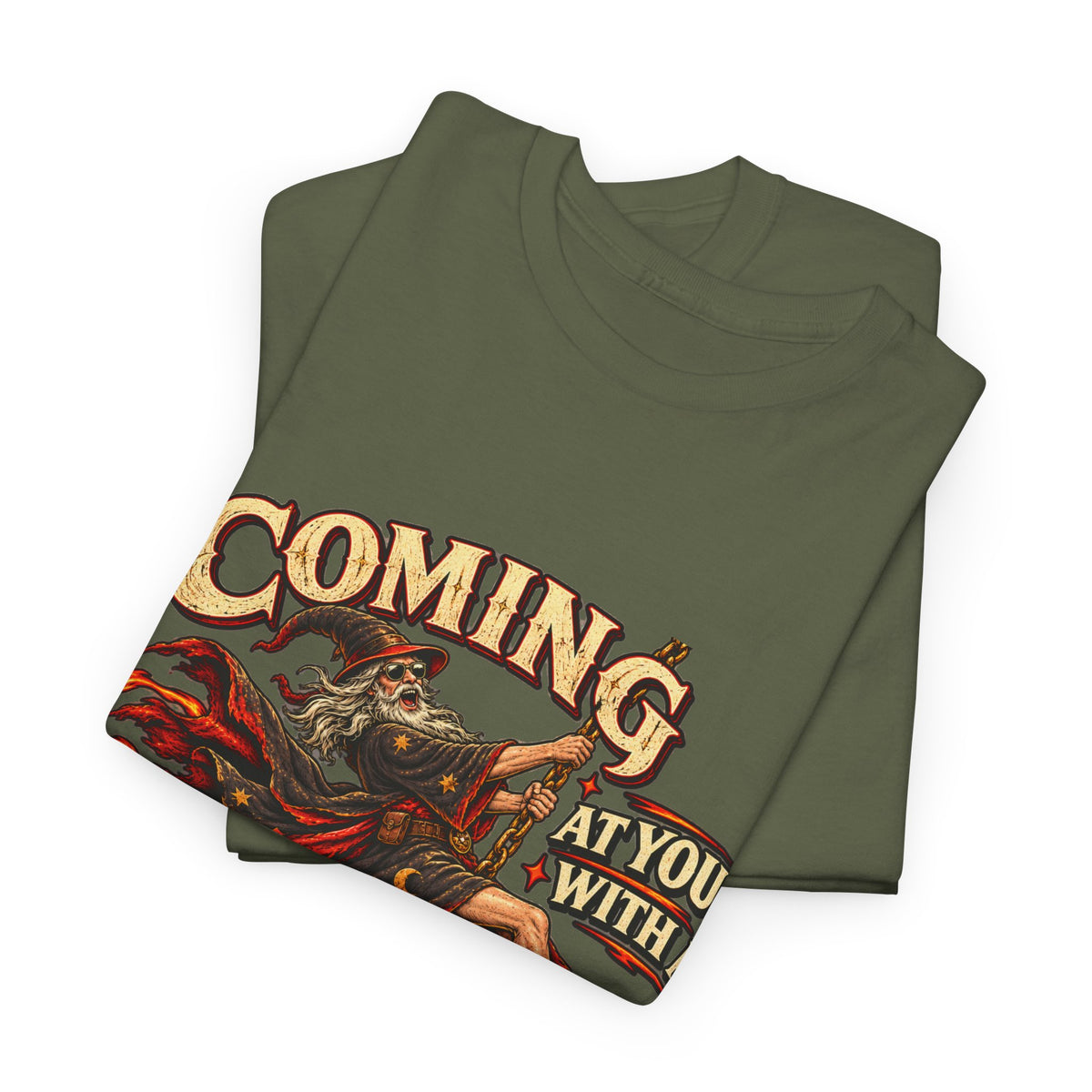 Coming at You With a Fireball Wizard T-Shirt | Funny Fantasy RPG Tee